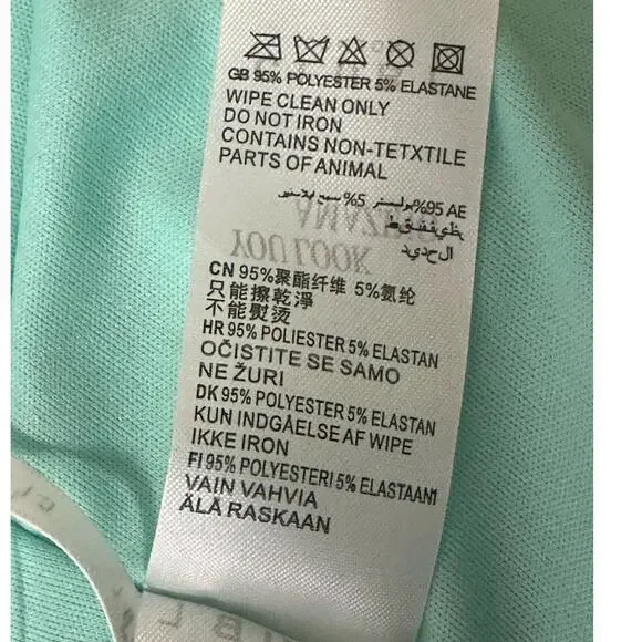 Club L London aqua green feather bandeau crop top size 4 - Picture 5 of 16